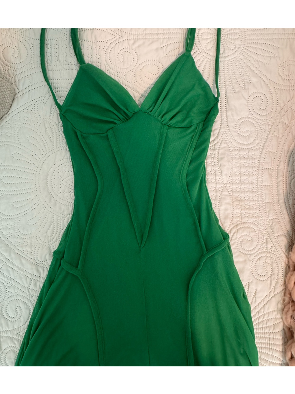ASOS Green Maxi Dress with Spaghetti Straps